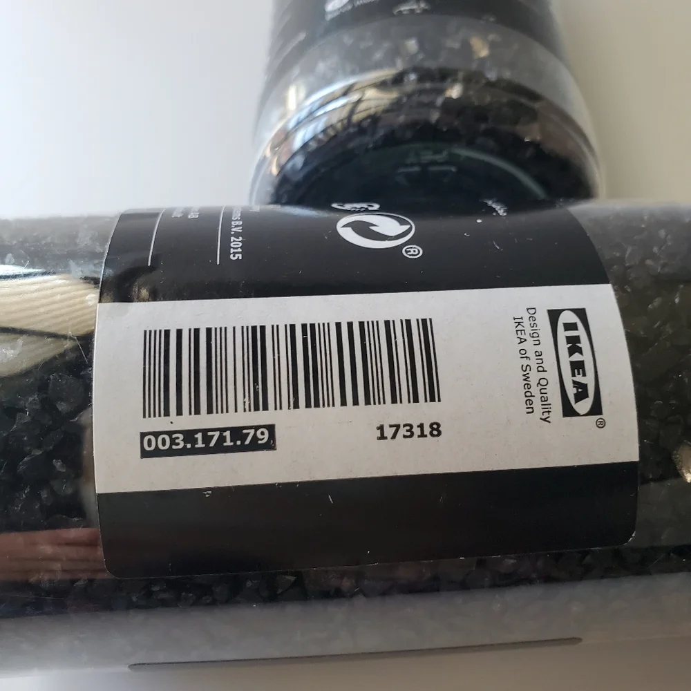 IKEA Kulort Set of 2 Black Metallic Sheen Crushed Glass Vase Fillers Accents NWT